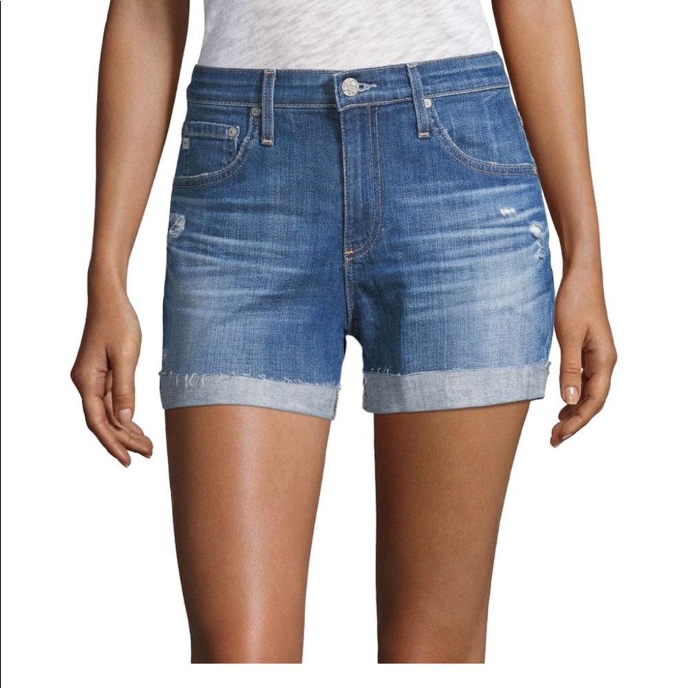 AG The Hailey ex-boyfriend roll-up jean shorts!